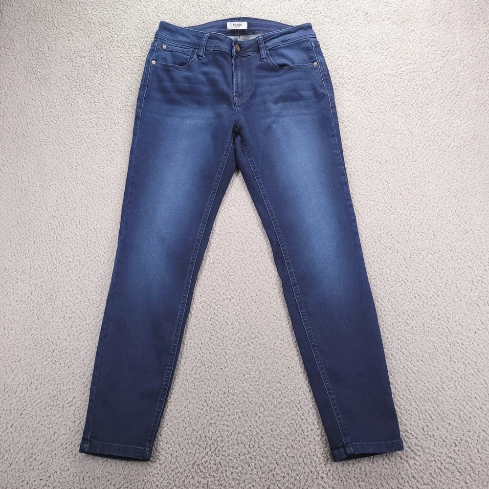 KENSIE Jeans Size 6/28 Skinny Leg Mid Rise Dark Wash Stretch Denim‎ 28x27